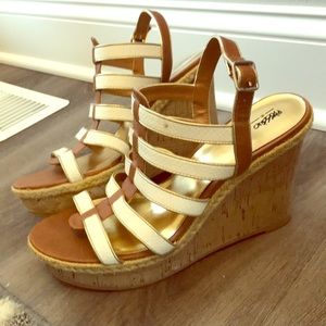 Strappy wedge sandal